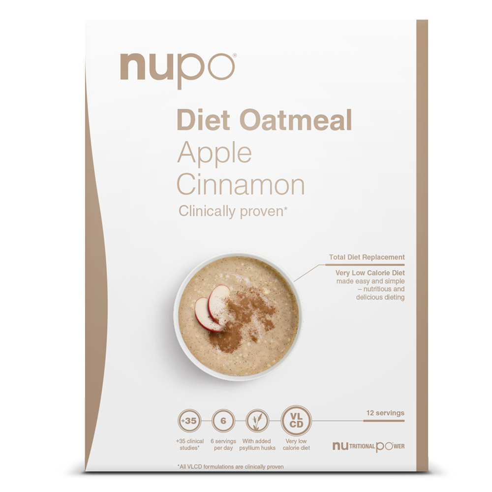 Nupo Dietna Ovsena Kaša, Jabolko in Cimet (12 x 32 g)