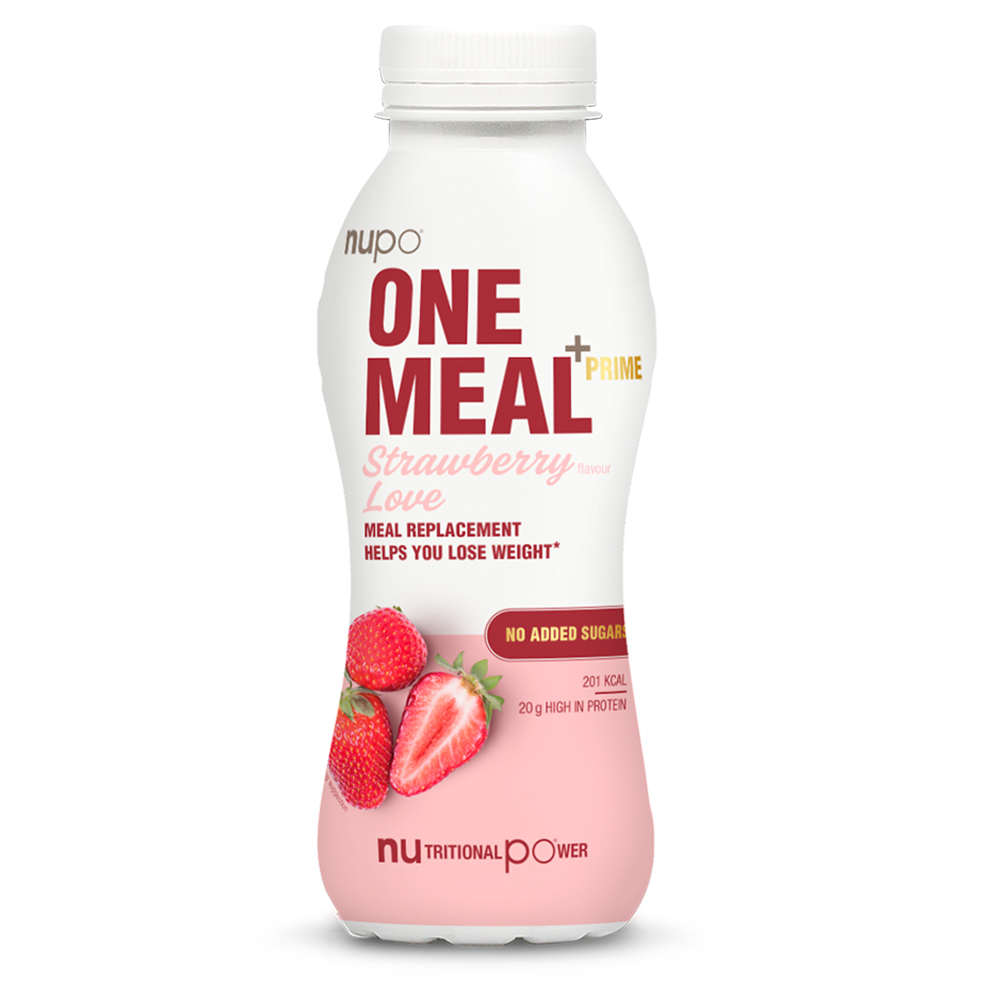 Nupo One Meal+ Prime Shake, nadomestilo obroka Jagoda (330 ml)