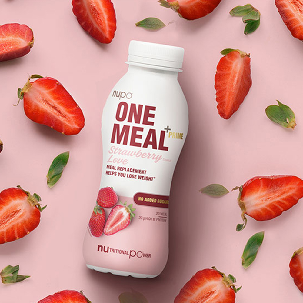 Nupo One Meal+ Prime Shake, nadomestilo obroka Jagoda (330 ml)