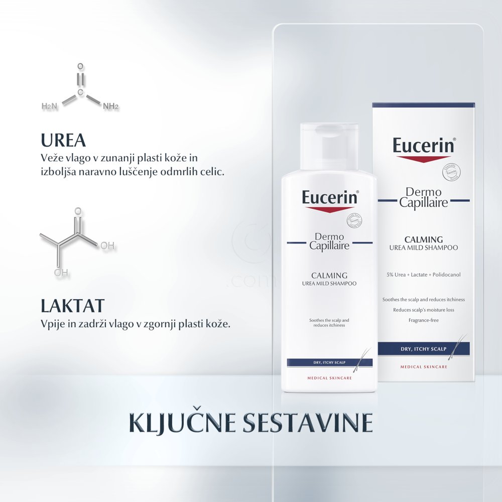 Eucerin DermoCapillaire 5% Urea, šampon (2 x 250 ml)