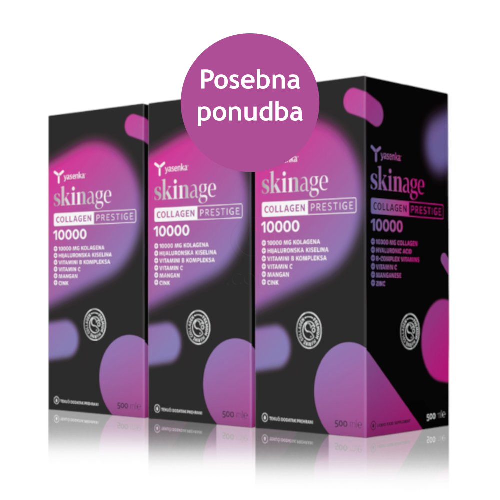 Yasenka Skinage Collagen Prestige 10.000, tekoče prehransko dopolnilo - paket (3 x 500 ml)