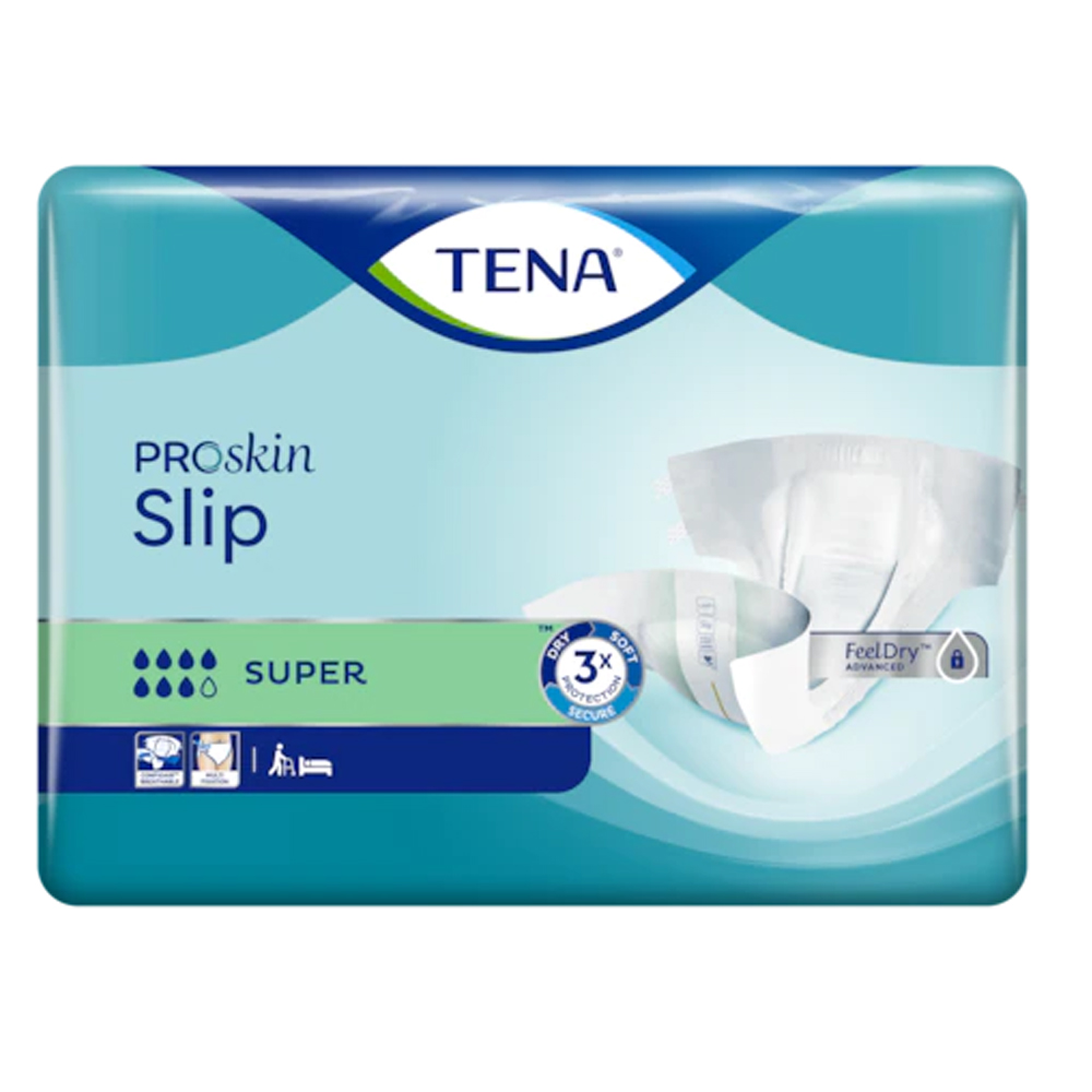 Tena Slip Super, nočne hlačne predloge za težko in zelo težko inkontinenco - velikost S (30 predlog)