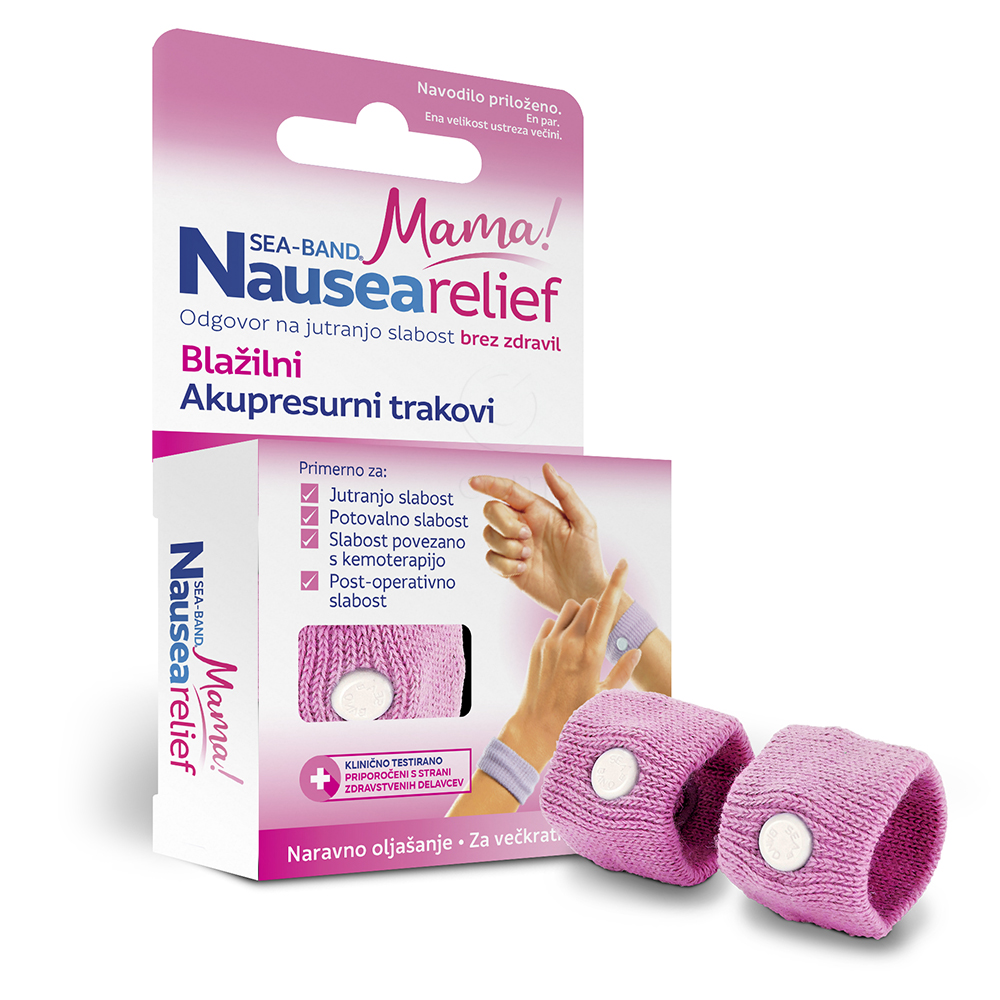 Sea Band Mama!, akupresurni zapestni trak proti slabosti (2 trakova)