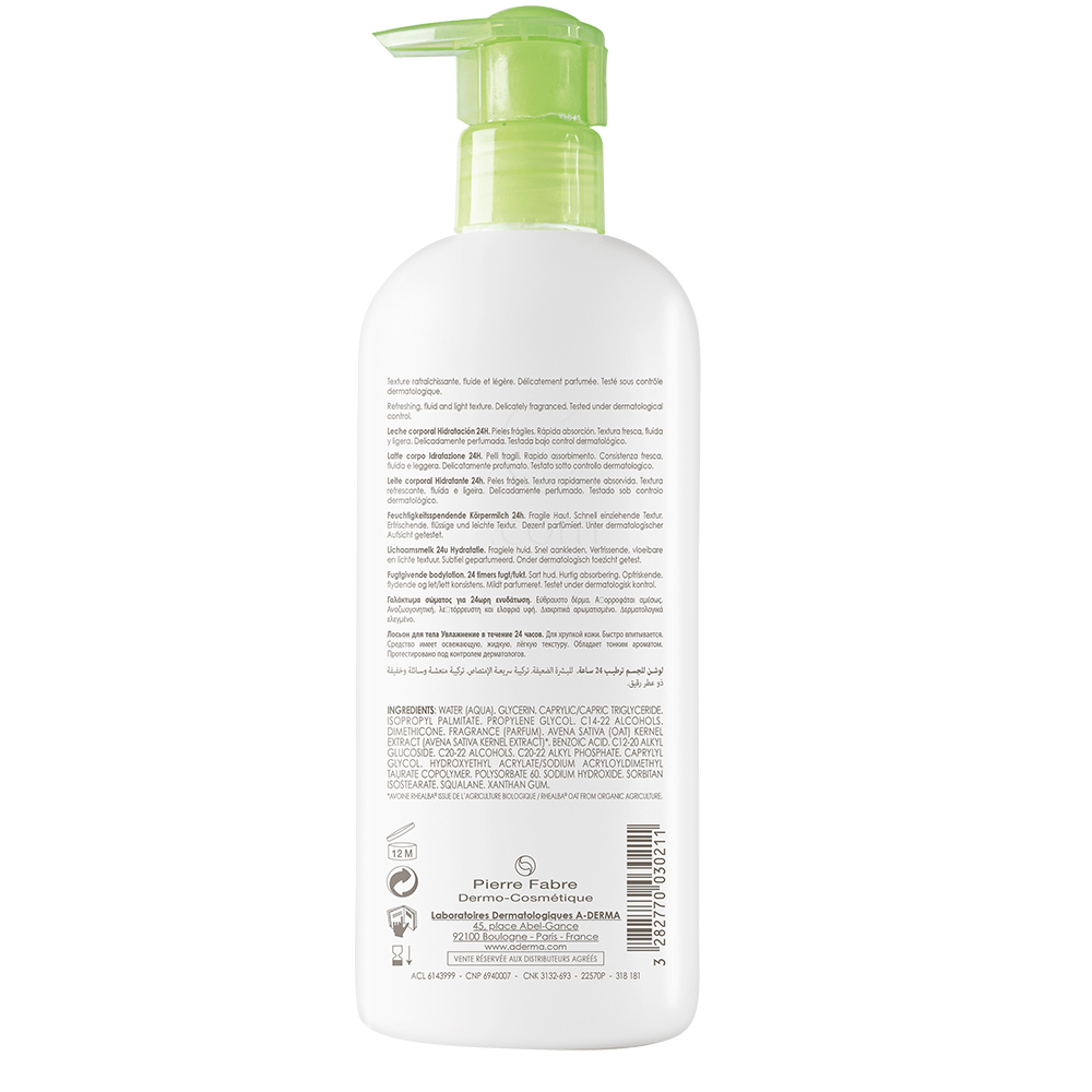 A-Derma, vlažilno mleko za telo (400 ml)