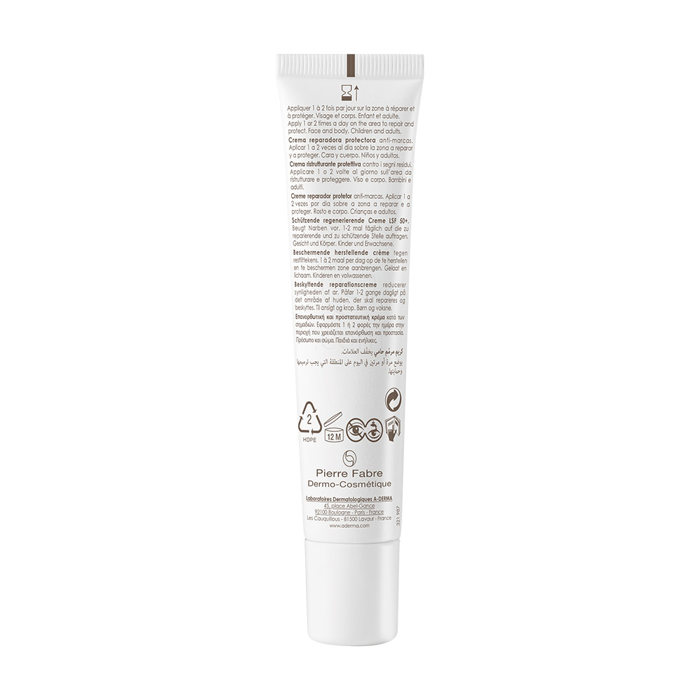 A-Derma Epitheliale A.H Ultra, zaščitna obnavljajoča krema - ZF 50+ (40 ml)