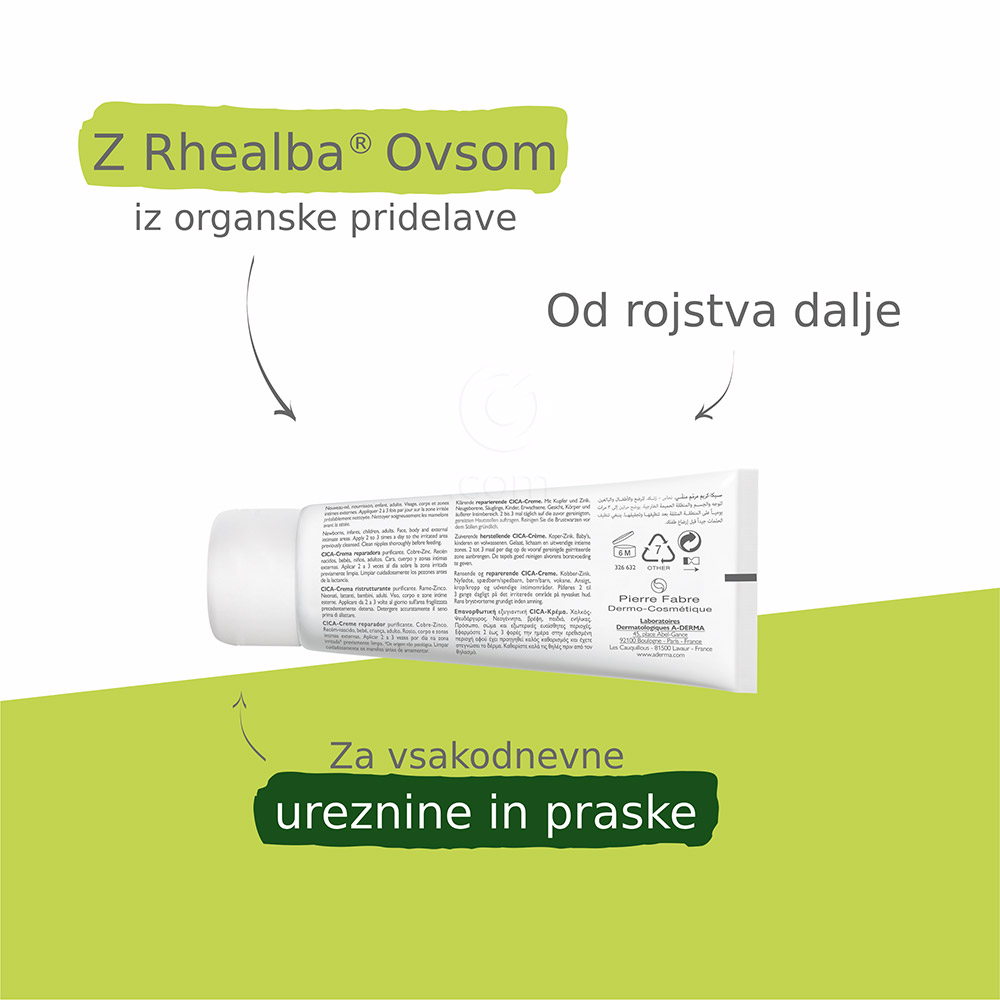 A-Derma Dermalibour+, obnavljajoča CICA-krema (100 ml)