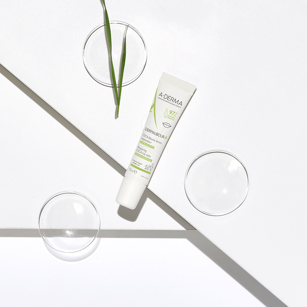 A-Derma Dermalibour+, obnavljajoči cica balzam za ustnice (15 ml)
