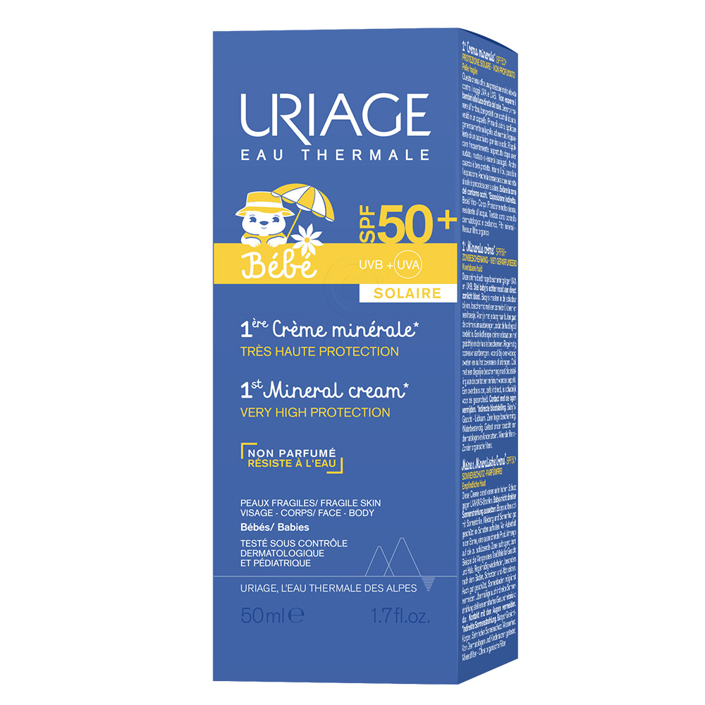 Uriage 1er Bébé, prva mineralna krema - ZF 50+ (50 ml)