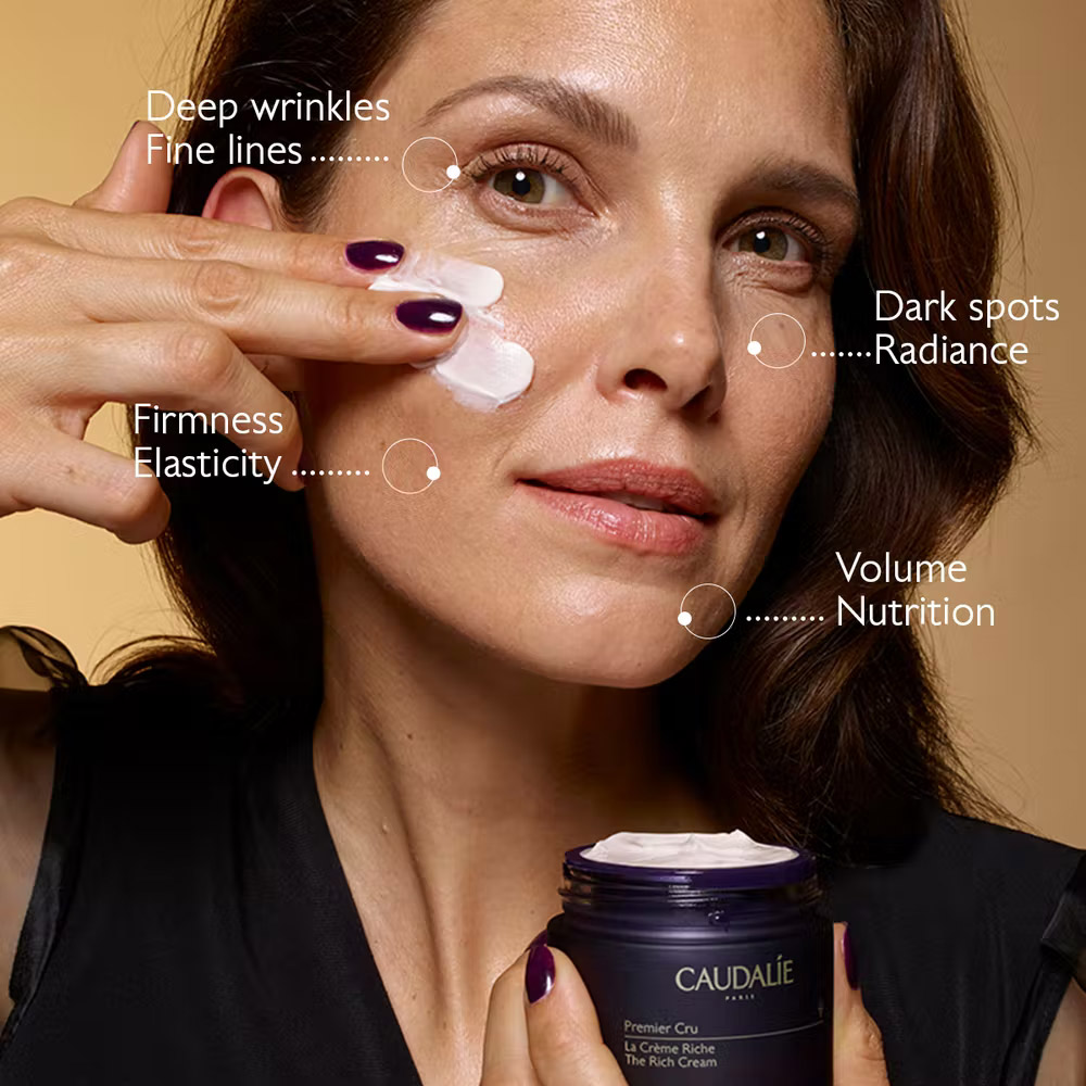 Caudalie Premier Cru Rich, bogata anti-age krema za obraz (50 ml)