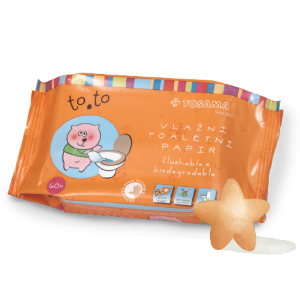 to.to Sensitive, vlažni WC papir (60 kosov)