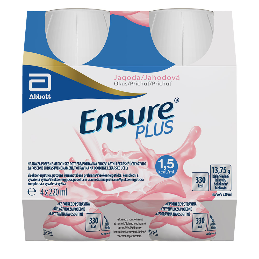  Ensure Plus, jagoda (4 x 220 ml)