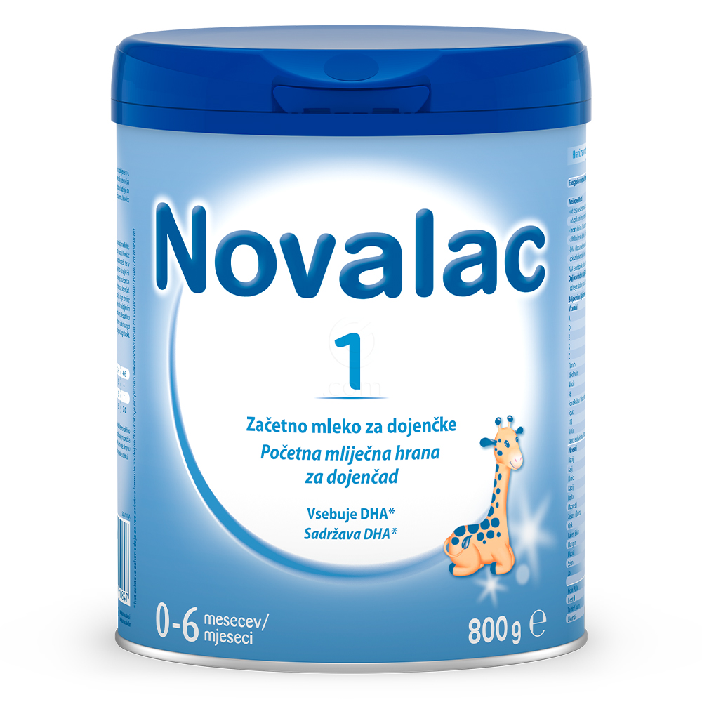 Novalac 1, začetno mleko za dojenčke (0- 6 mesecev) - 800 g