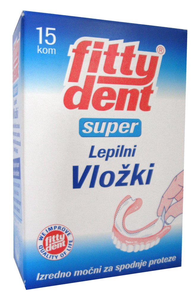 Fittydent, super lepilni vložek za proteze (15 vložkov)