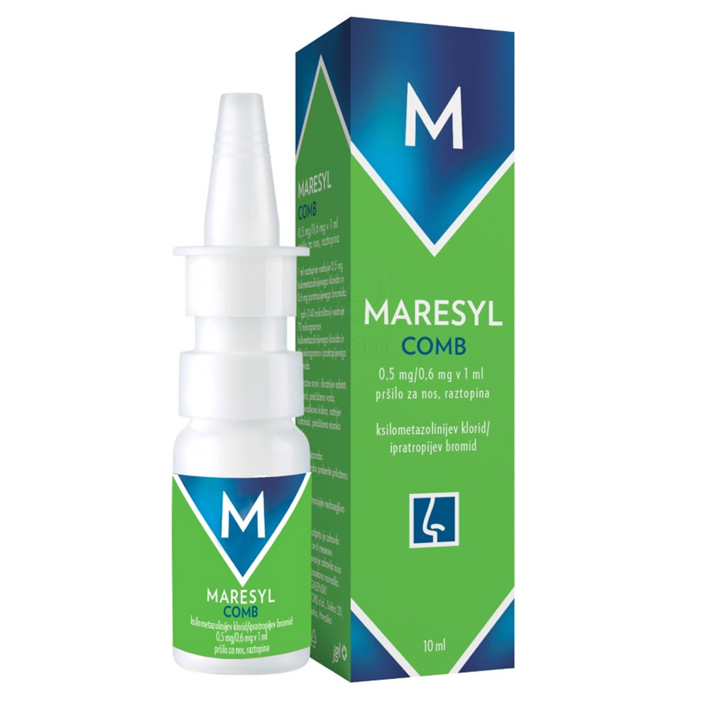 Maresyl Comb 0,5 mg/0,6 mg/ 1 ml, pršilo za nos (10 ml)