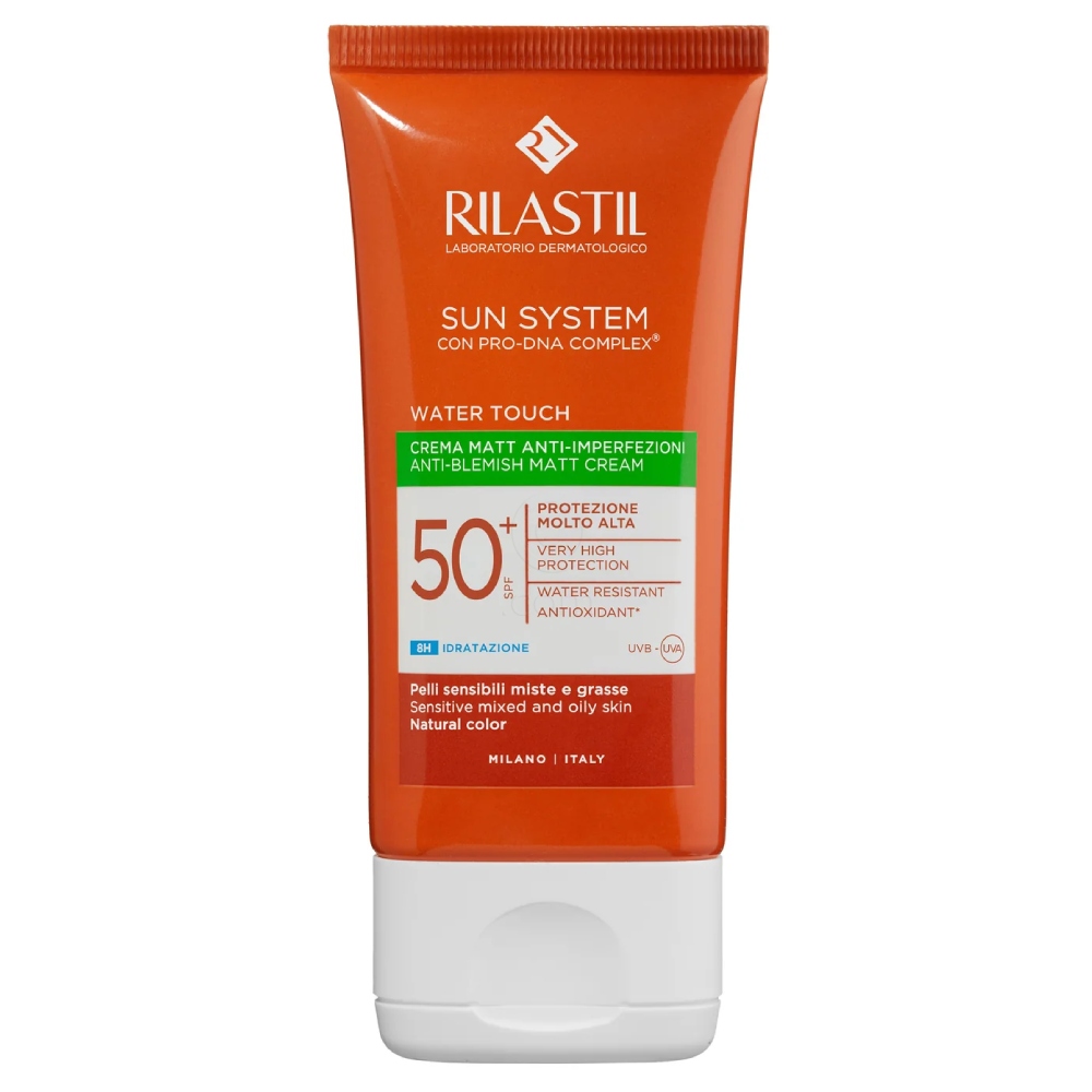 Rilastil Sun System Water Touch Matt, krema za zaščito pred soncem - ZF50+ (50 ml)