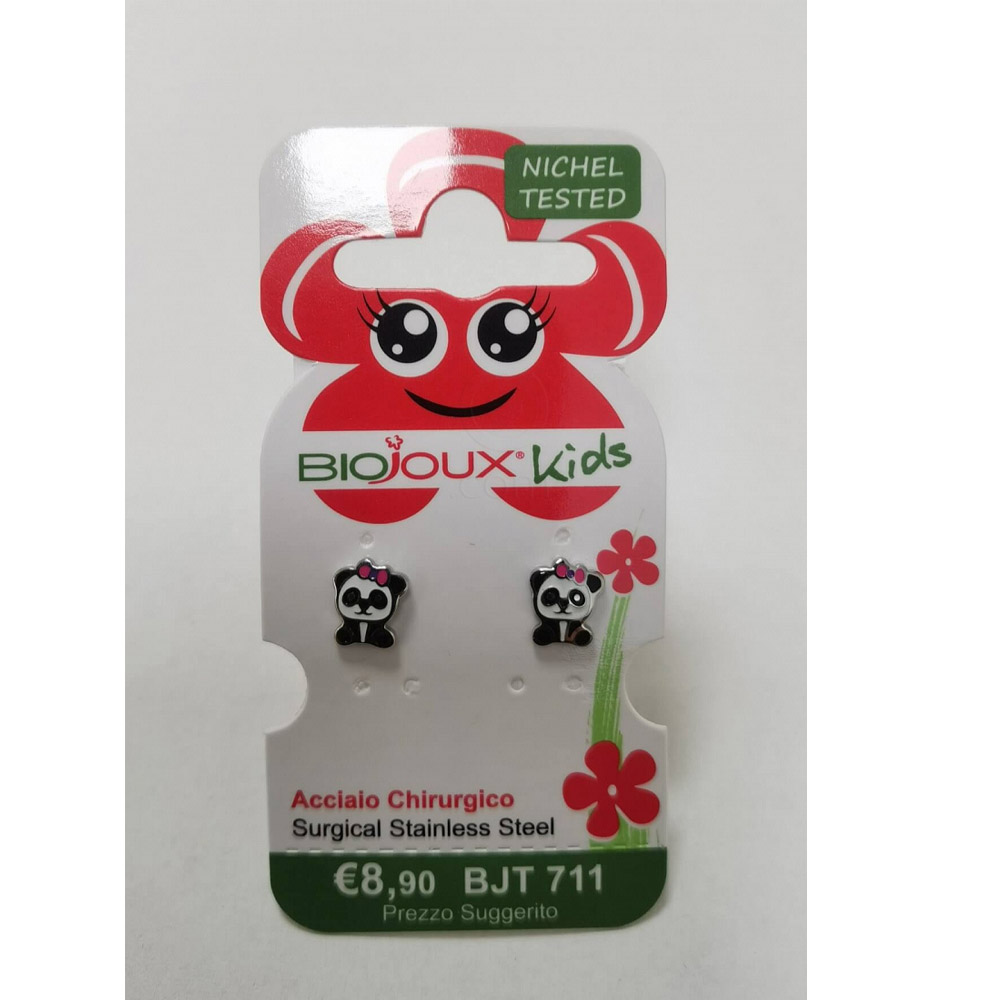 Biojoux Kids, uhani iz kirurškega jekla - Panda baby - BJT711 (2 uhana)