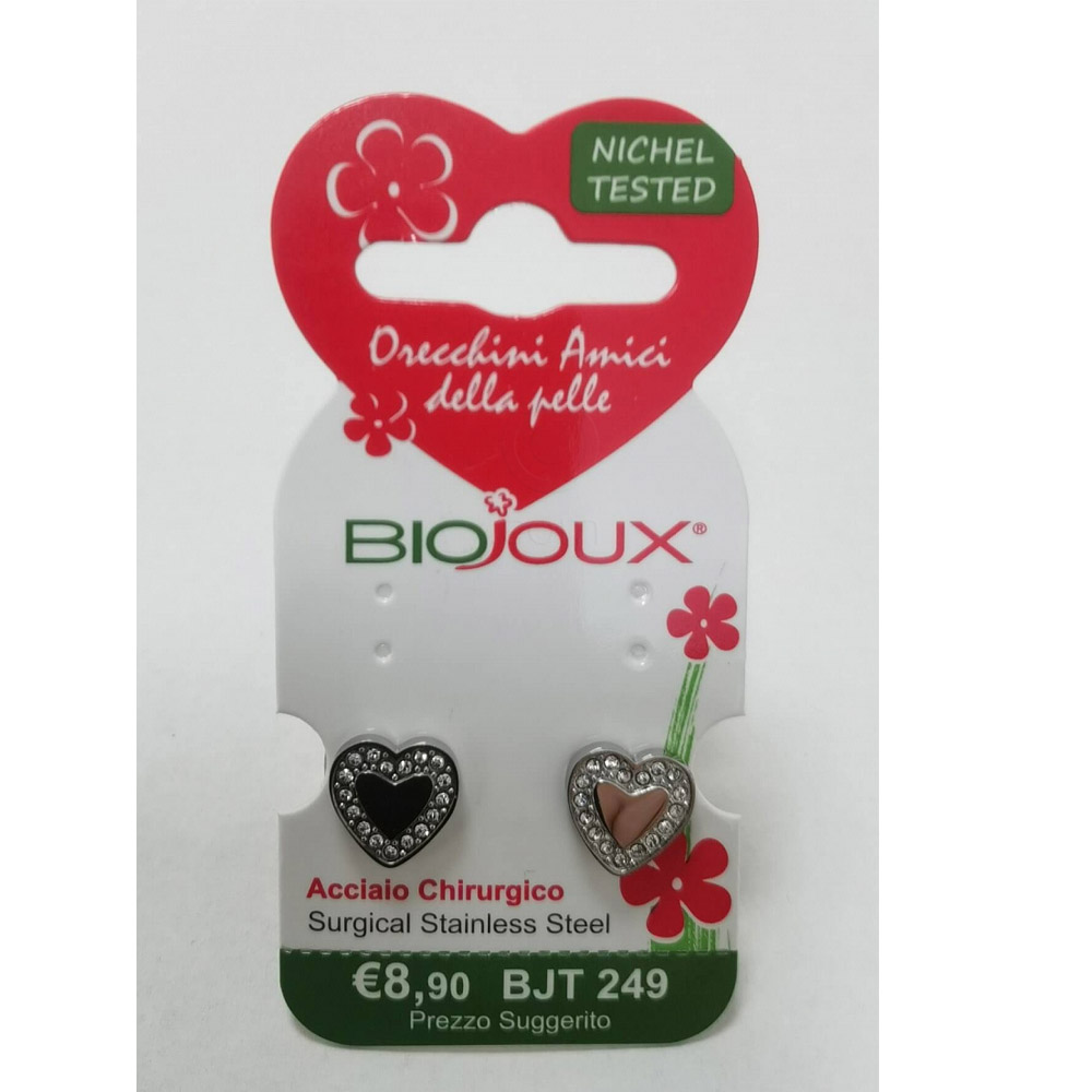 Biojoux, uhani iz kirurškega jekla - ljubeče srce - BJT249 (2 uhana)