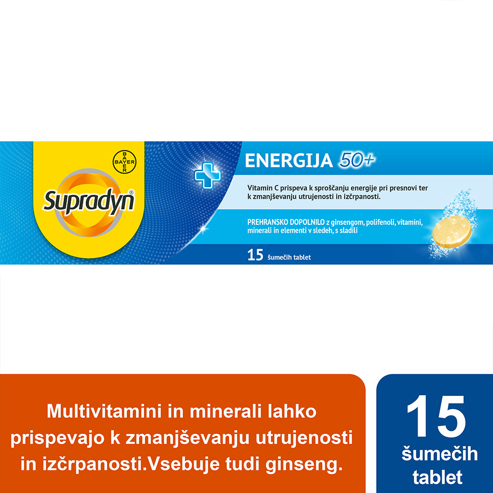 Supradyn Energija 50+, šumeče tablete (15 šumečih tablet)