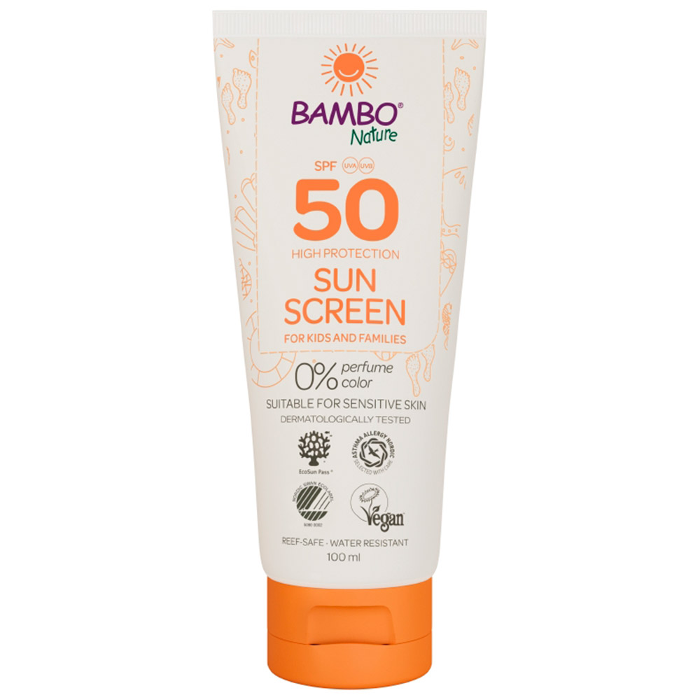 Bambo Nature Sunscreen, losjon za zaščito kože pred soncem - ZF50 (100 ml)