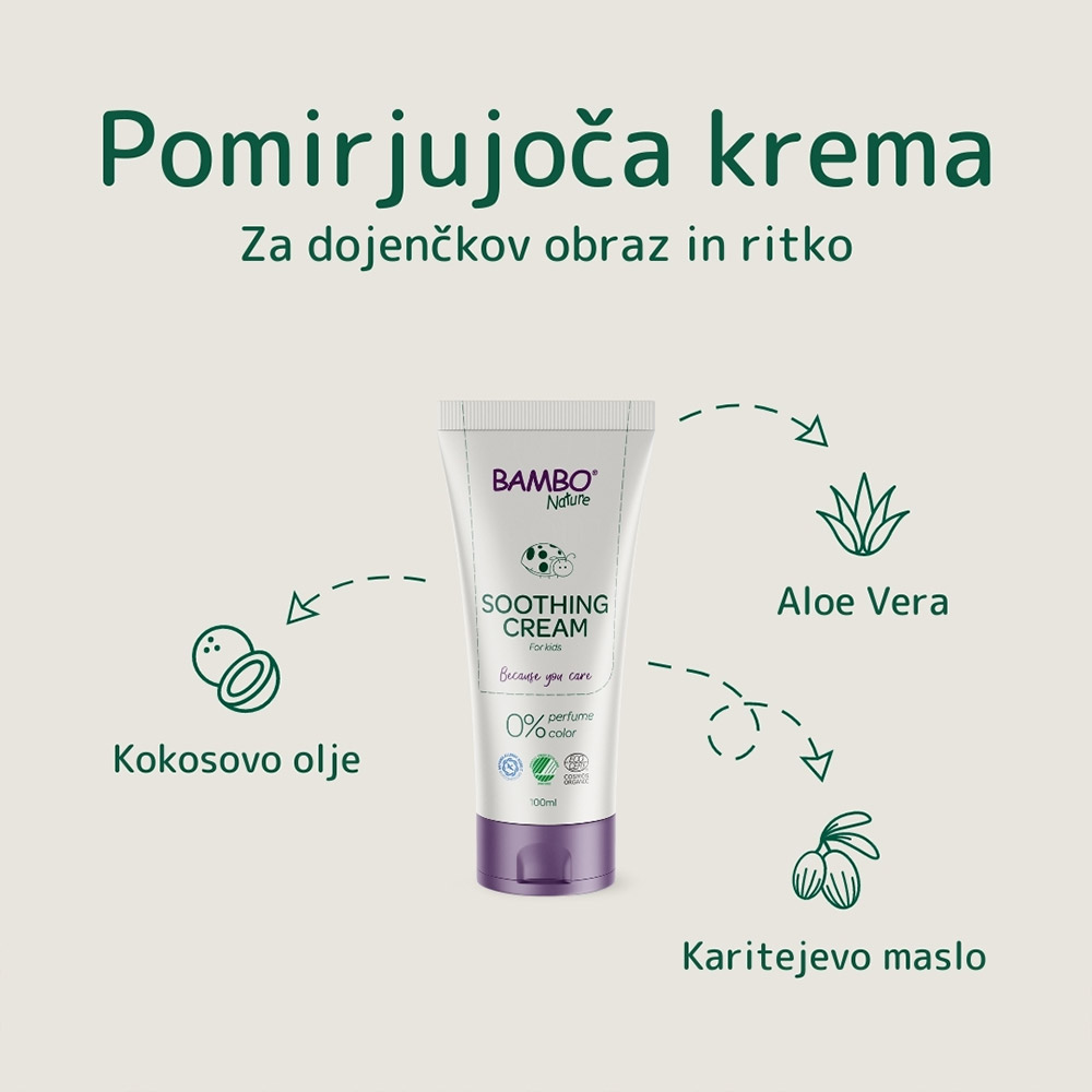 Bambo Nature, pomirjujoča krema (100 ml)
