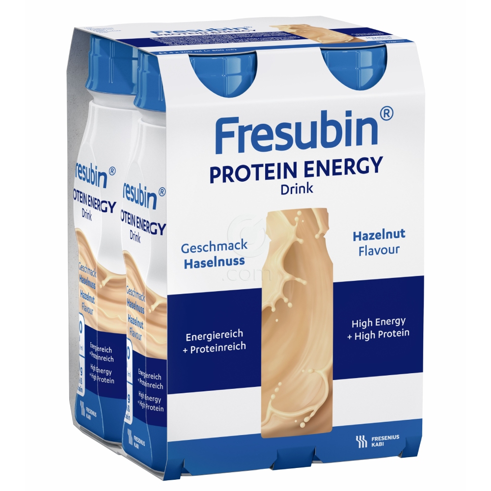 Fresubin Protein Energy Drink, peroralna suspenzija z okusom lešnika (4 x 200 ml)