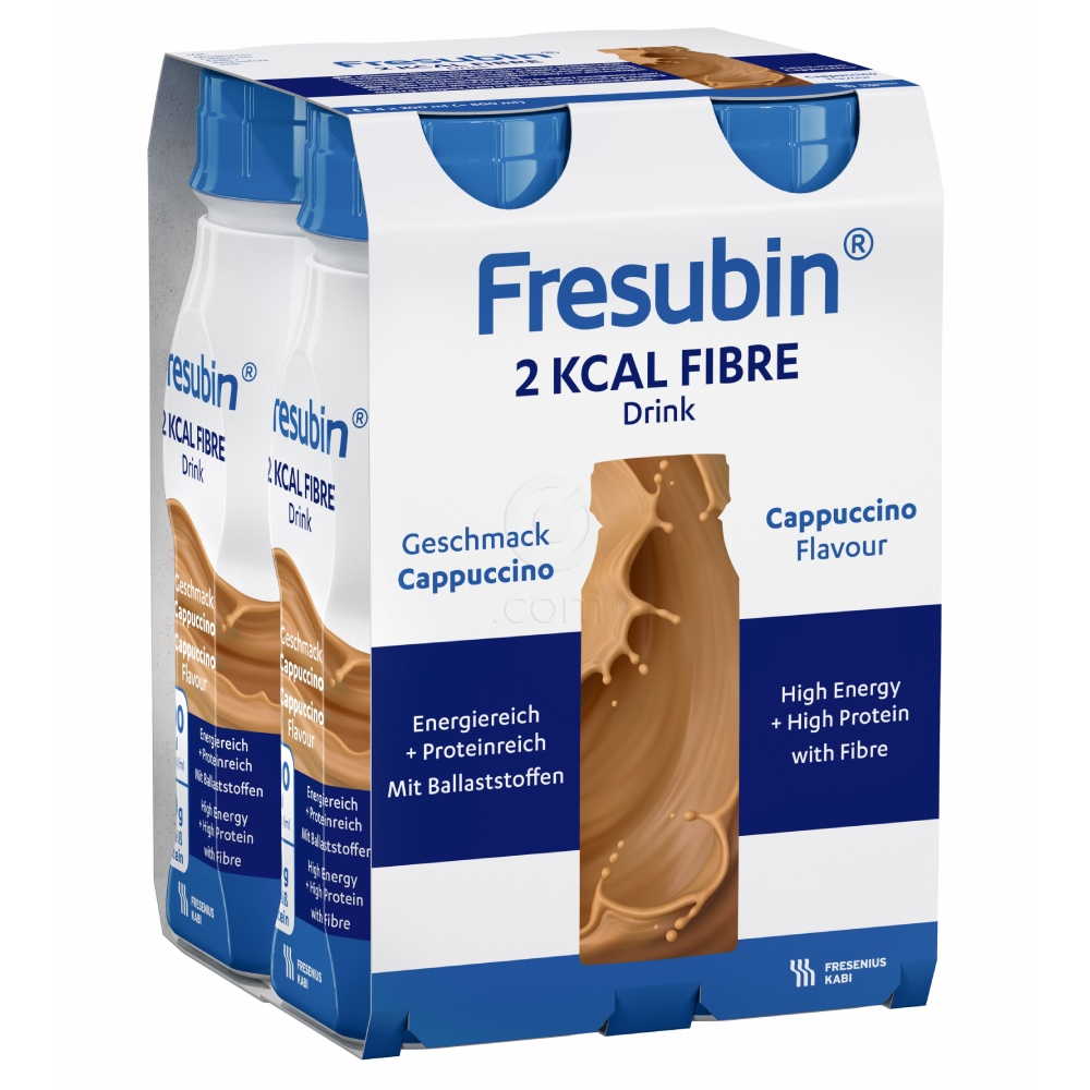 Fresubin 2 kcal/ml Fibre, peroralna suspenzija z okusom kapučina (4 x 200 ml)