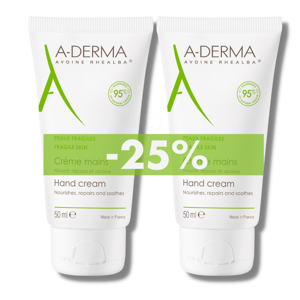 A-Derma, krema za roke in nohte - paket (2 x 50 ml)