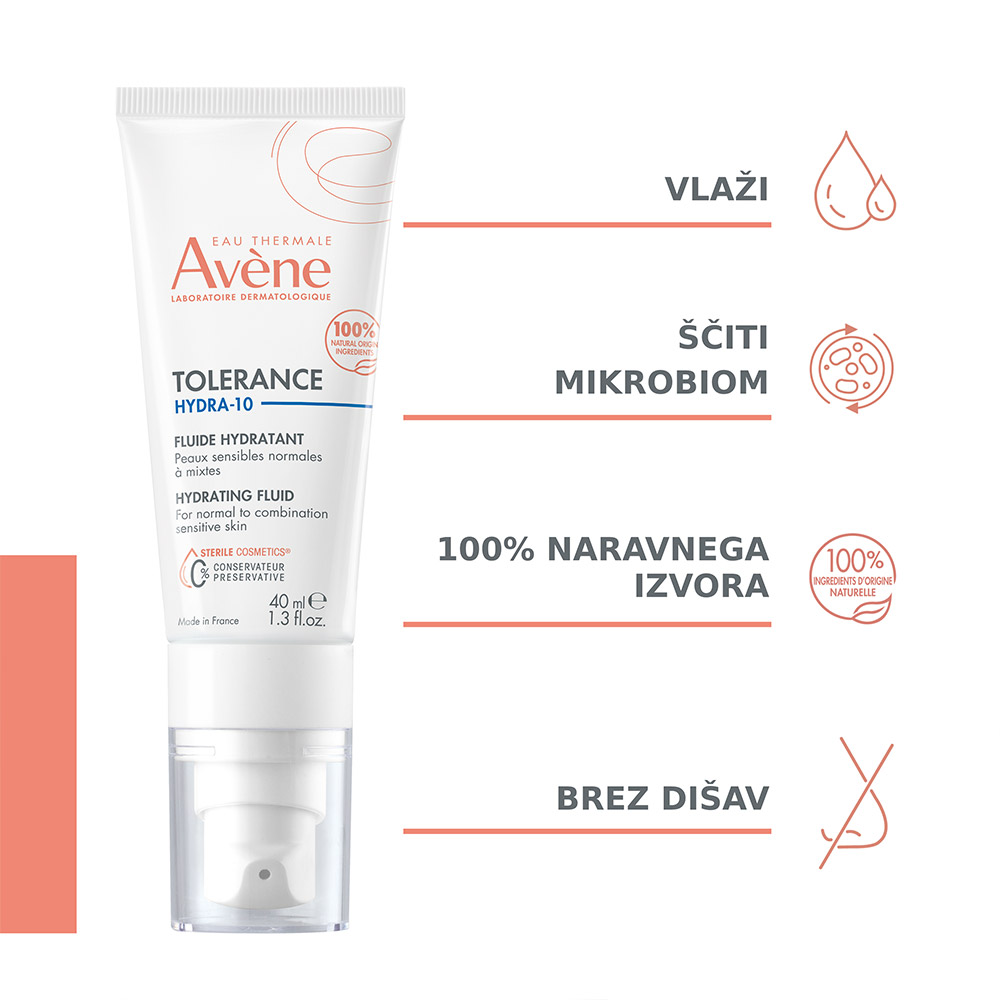 Avene Tolerance Hydra 10, vlažilni fluid (40 ml)