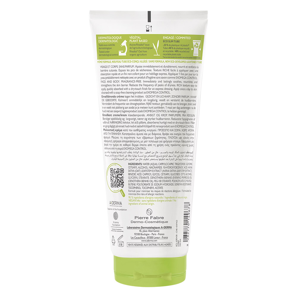 A-Derma Exomega Control, emolientna krema (200 ml)