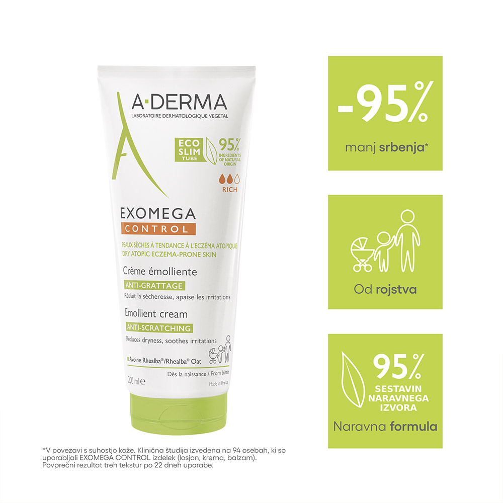 A-Derma Exomega Control, emolientna krema (200 ml)