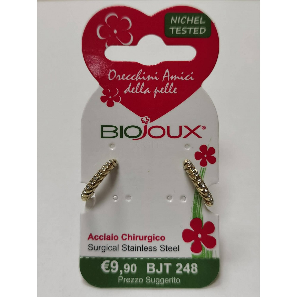 Biojoux, uhani iz kirurškega jekla - Julija zlat - BJT248 (2 uhana)