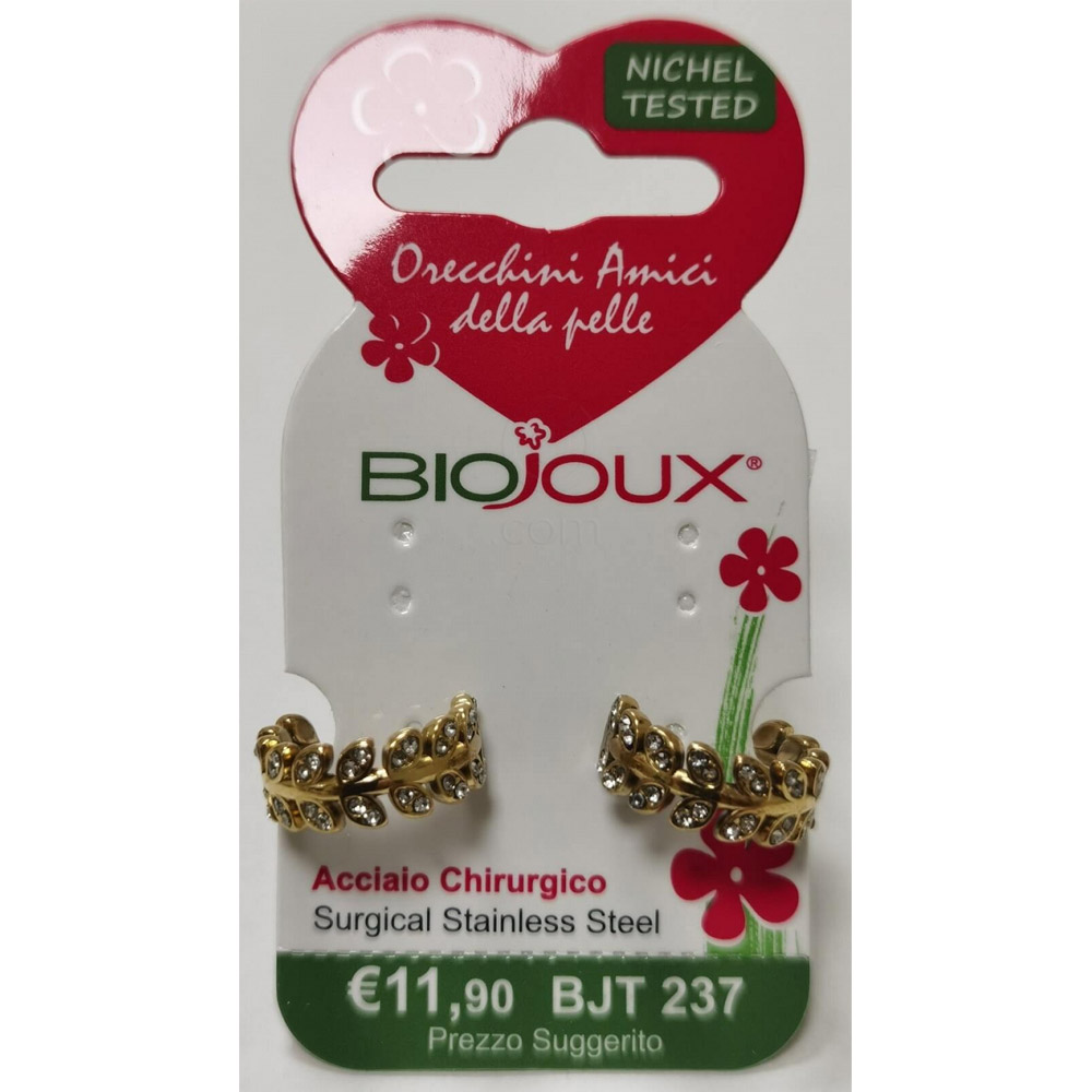 Biojoux, uhani iz kirurškega jekla - Lorin vrt zlat - BJT237 (2 uhana)