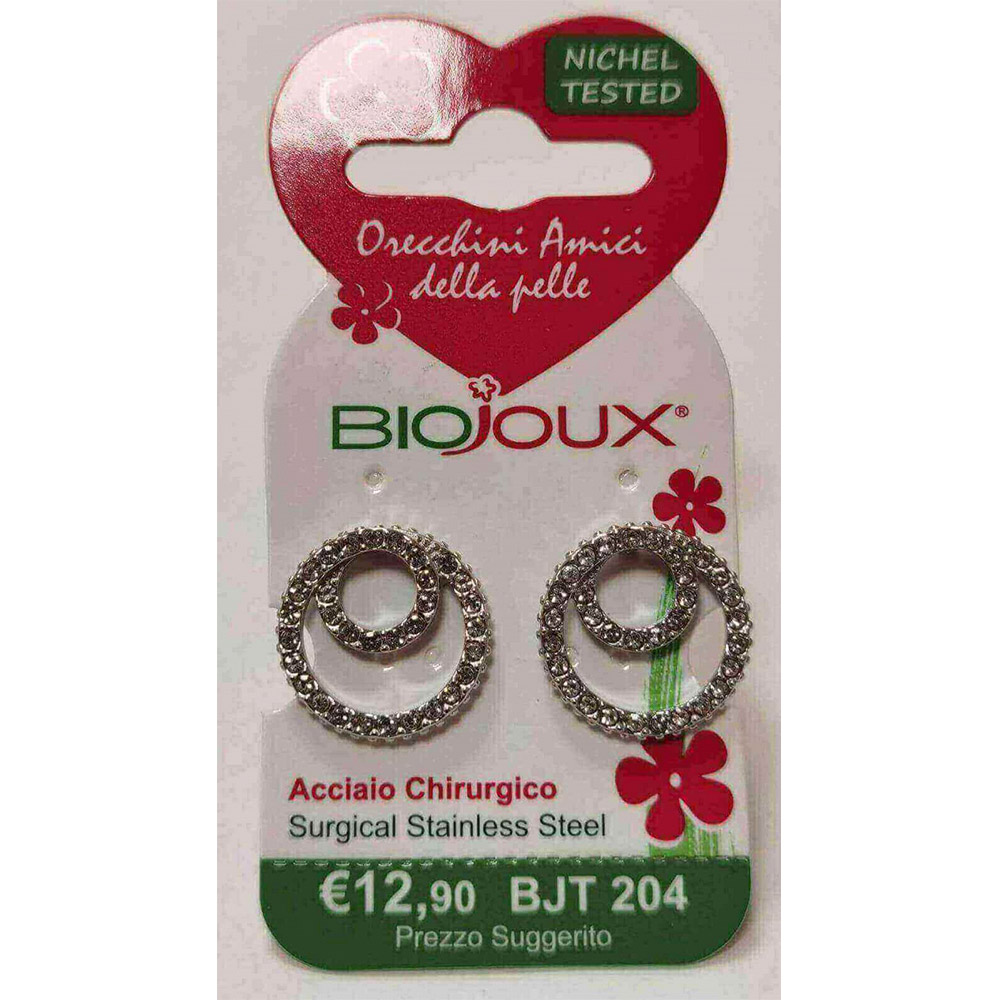 Biojoux, uhani iz kirurškega jekla - Orbita - BJT204 (2 uhana)