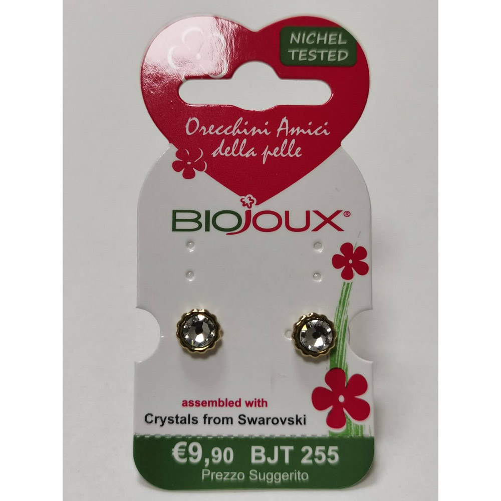 Biojoux, uhani iz kirurškega jekla - Swarovski graciozen obroč - BJT255 (2 uhana)