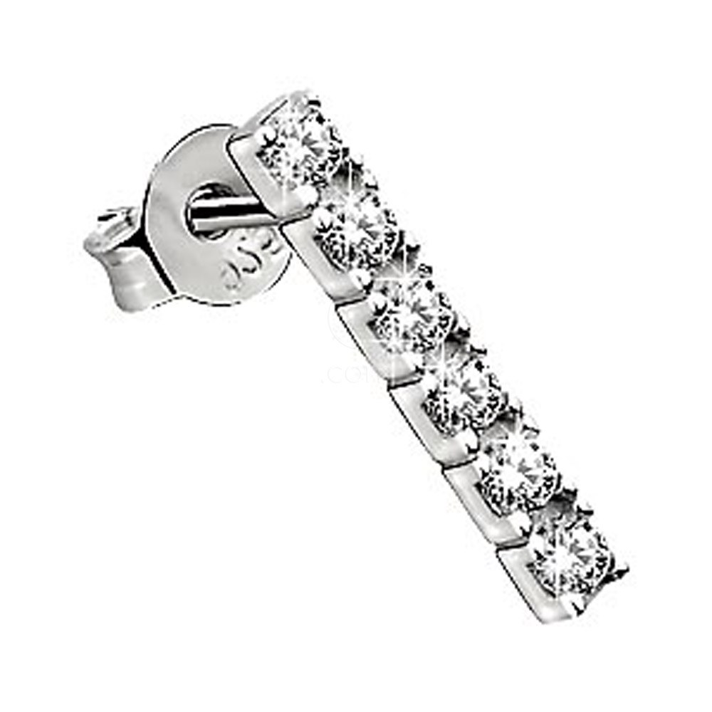 Biojoux, uhani iz kirurškega jekla - vrsta cirkonov - BJT221 (2 uhana)