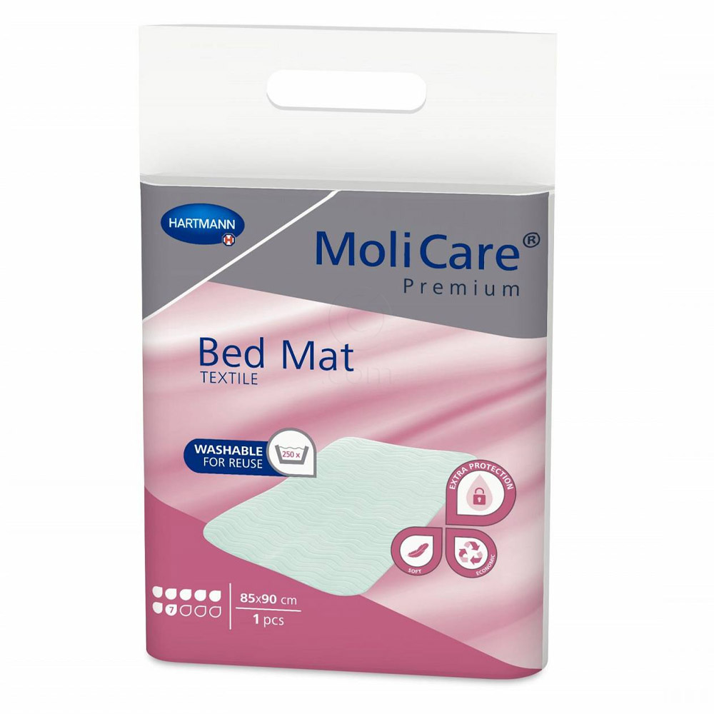 MoliCare Premium Bed Mat Textile, vpojna posteljna podloga -  7 kapljic - 85 x 90 cm (1 kos)