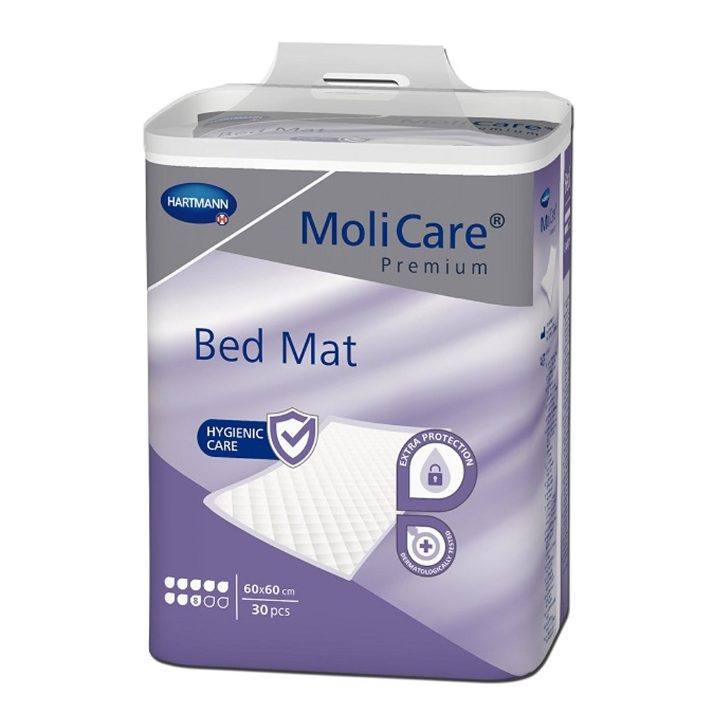MoliCare Premium Bed Mat, vpojna posteljna podloga - 8 kapljic - 60 x 60 cm (30 podlog)