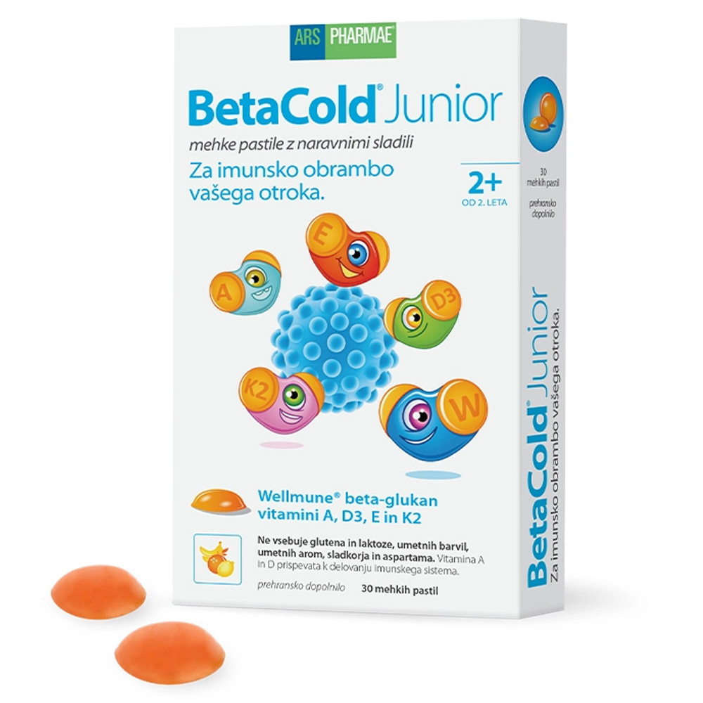 BetaCold Junior Ars Pharmae, mehke pastile za otroke (30 pastil)