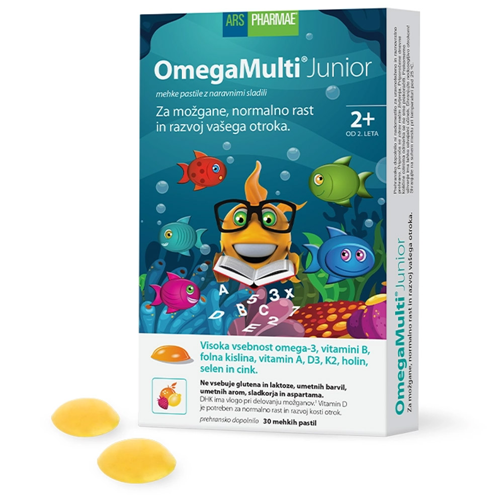 OmegaMulti Junior Ars Pharmae, mehke pastile (30 pastil)