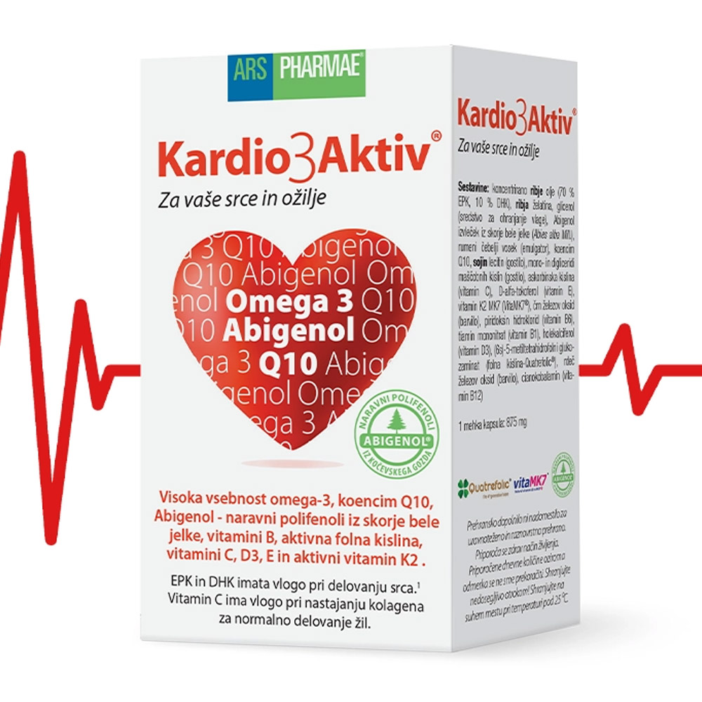 Kardio3aktiv Ars Pharmae, mehke kapsule (30 kapsul)