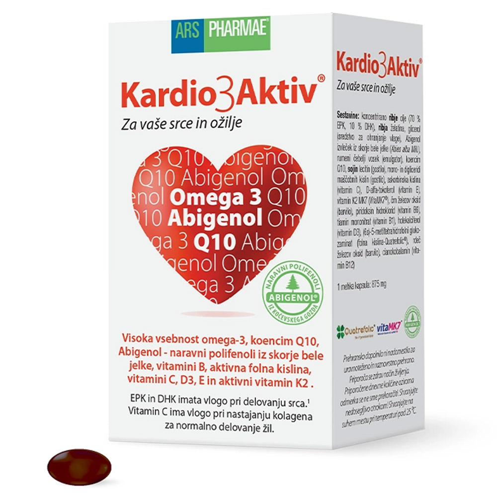 Kardio3aktiv Ars Pharmae, mehke kapsule (30 kapsul)