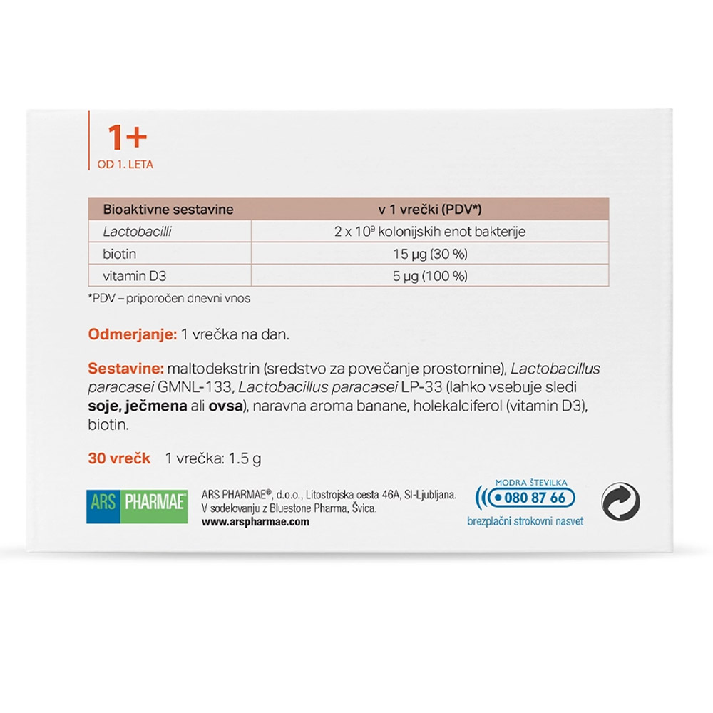 LactoDerma Ars Pharmae, prašek v vrečkah (30 vrečk)