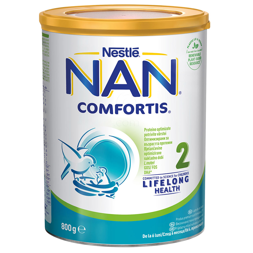 NAN Comfortis 2, nadaljevalno mleko za dojenčke in majhne otroke - od 6 meseca dalje (800 g)