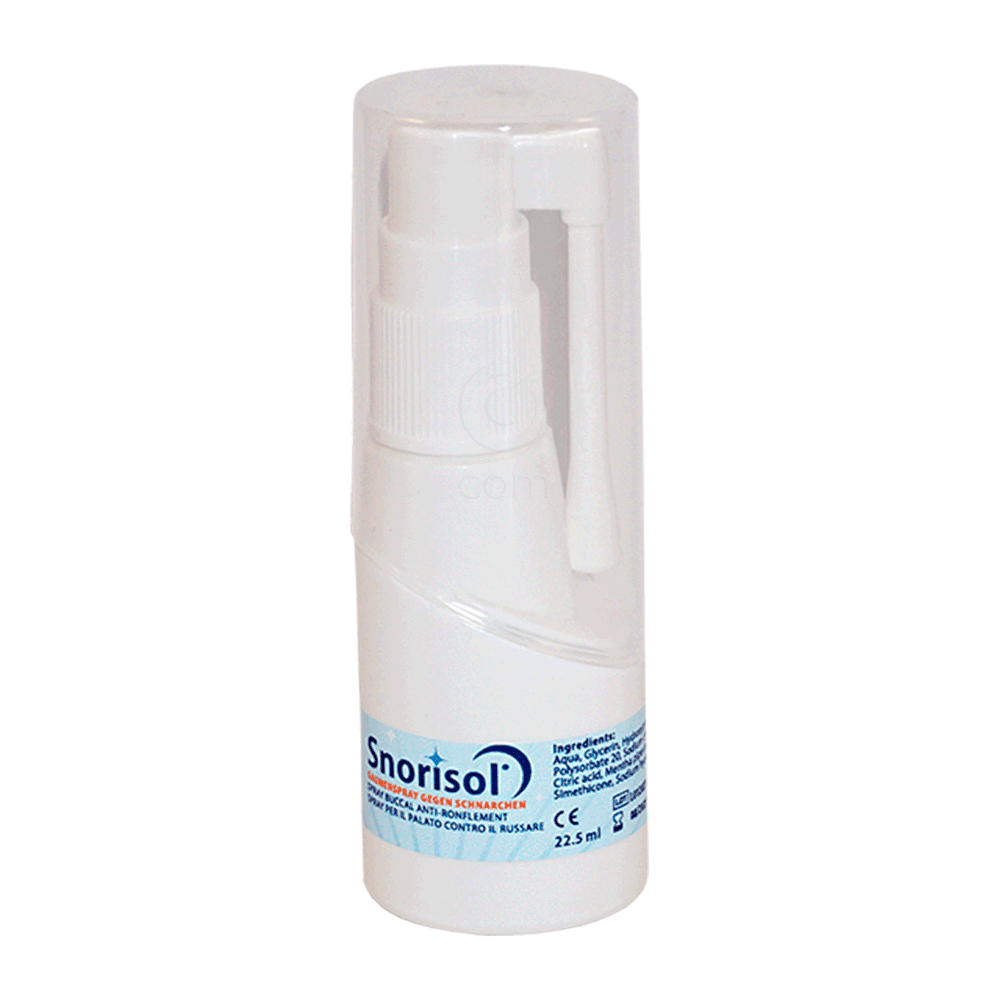 Snorisol, ustno pršilo proti smrčanju (22,5 ml)