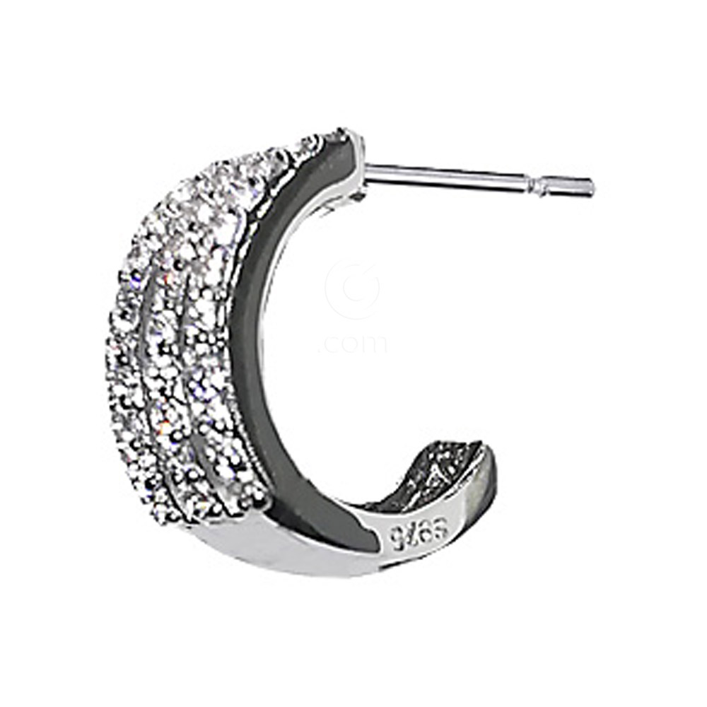 Biojoux, uhani iz kirurškega jekla - Miami obroč - BJT202 (2 uhana)