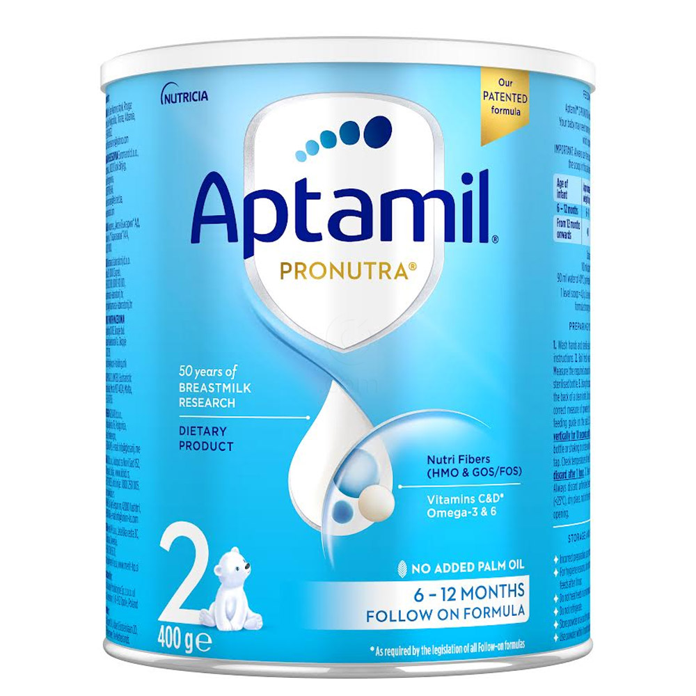 Aptamil 2 Pronutra, nadaljevalno mleko za dojenčke po 6. mesecu starosti (400 g)