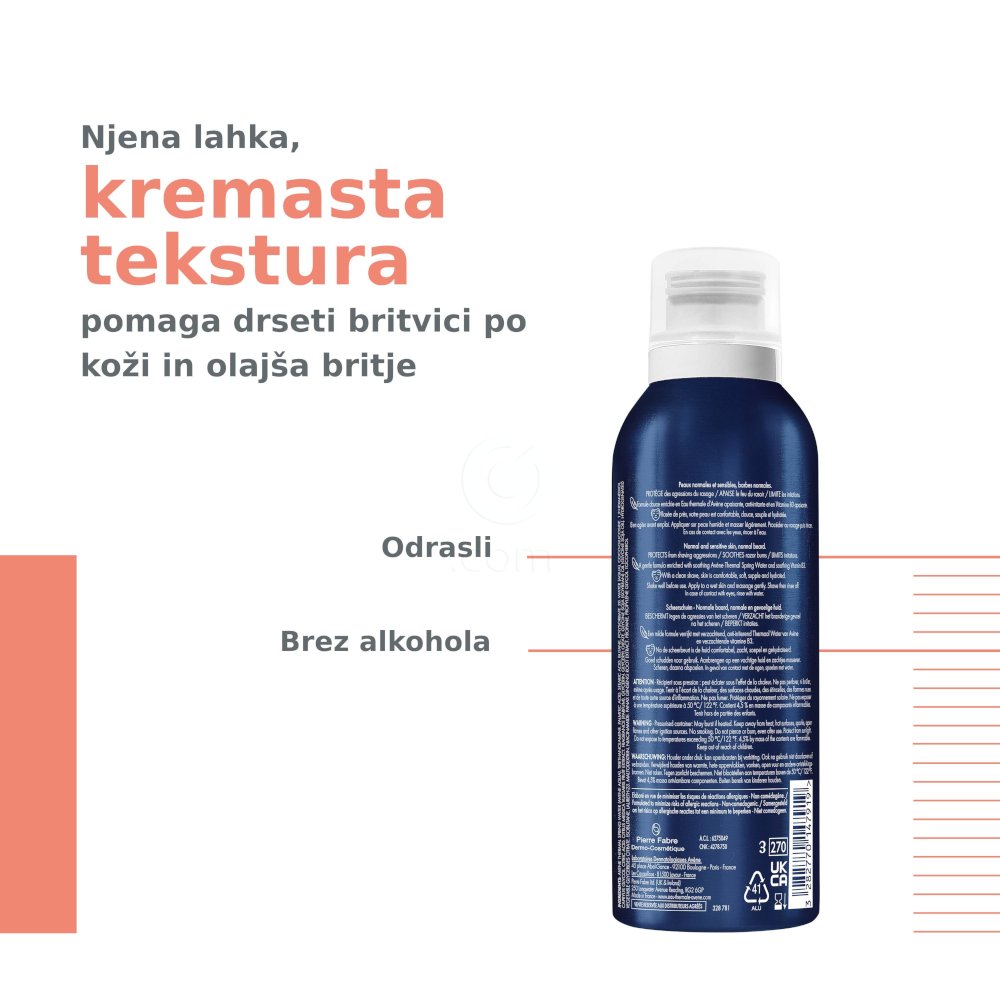 Avene Men, pena za britje (200 ml) 