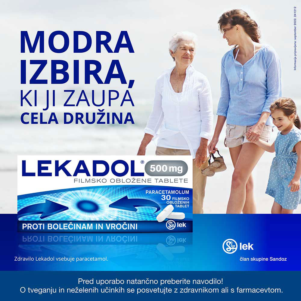 Lekadol 500 mg, 30 filmsko obloženih tablet
