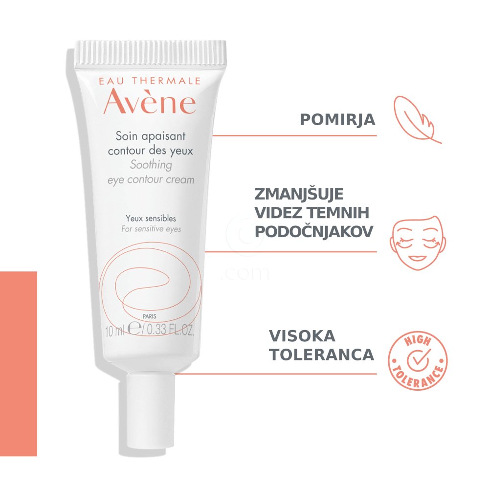 Avene pomirjevalna krema za okoli oči (10 ml)