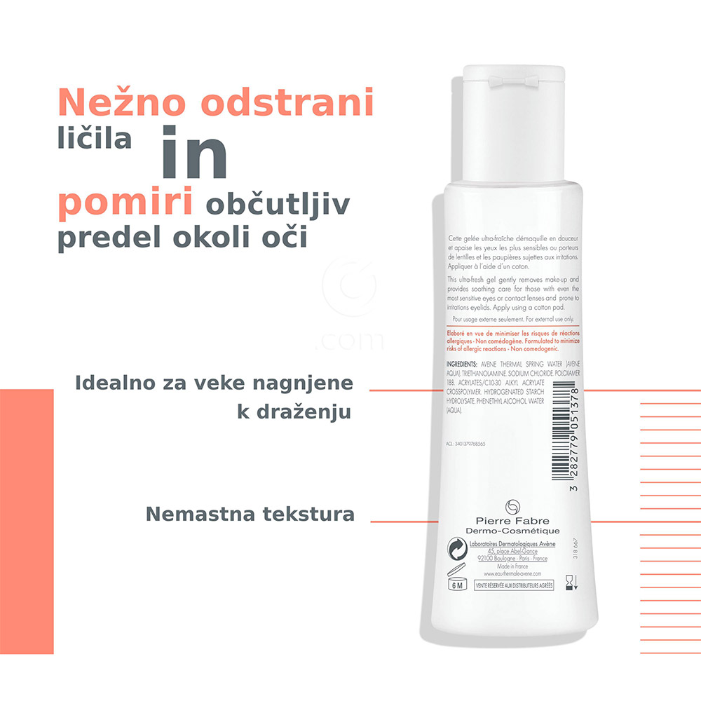 Avene gel za odstranjevanje ličil (125 ml)